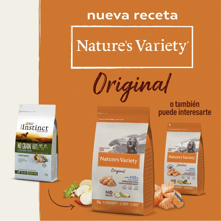 Nature's Variety Original Sin Cereales Medim Adult Salmón image number null